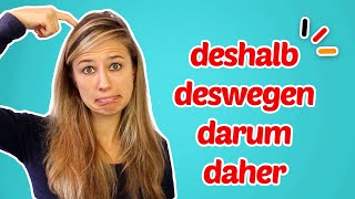 The difference between deshalb deswegen darum [upl. by Dayle]