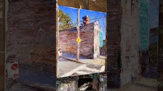 Impressionist painting timelapse of a street corner impressionism oilpainting contemporaryart [upl. by Wixted175]