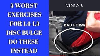 5 Worst Exercises for L4L5 Disc Bulge  Dr Greg Kramer Chiropractor In Livonia Mi [upl. by Samoht]