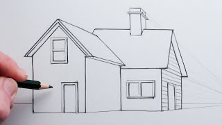 How to Draw a House using OnePoint Perspective for Beginners [upl. by Socha102]