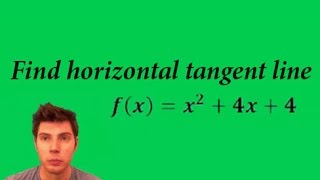 Find the Horizontal Tangent Line [upl. by Nadual117]