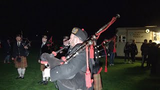 Highland Cathedral played by Comrie Pipe Band during 2021 Bonfire Night Celebrations in Scotland [upl. by Oleusnoc]