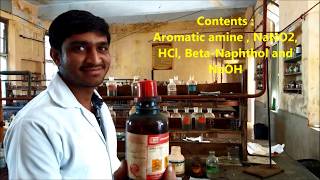 Azo dye test for aromatic amines  aniline  I coupling reaction I [upl. by Amaral]