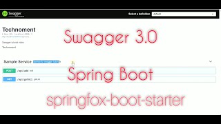 Swagger 3 springboot example  springfoxbootstarter implementation [upl. by Enirolf815]