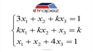 Układ równań z parametrem metoda Gaussa [upl. by Adeline714]