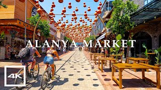 Central market in Alanya 🛍️ Walking tour 2023  4K HDR 60fps [upl. by Rollins906]