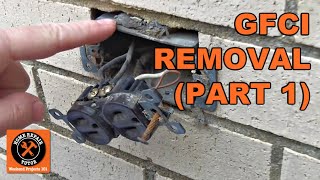 How to Install an Outdoor GFCI Electrical Outlet Part 1  Remove the Old Receptacle [upl. by Phipps]