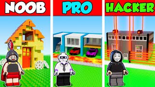 CASA NOOB vs PRO vs HACKER 😱🏠 Los COMPAS en LEGO FORTNITE [upl. by Arahs]