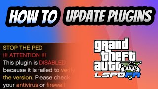 How to update LSPDFR plugins  Stop the ped lspdfr 2024 [upl. by Severen854]