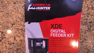 American Hunter XDE Feeder Unboxing Setup and Instructions [upl. by Hgielah363]