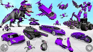 Dino Robot Limousine Transform Game Robot Defender From Alien Invasion  Android iOS Gameplay [upl. by Elpmid]