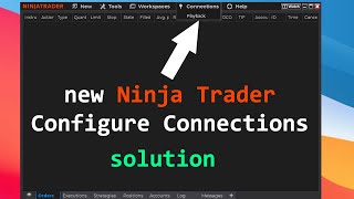 How to Enable Connections Options in NinjaTrader Latest Version  811 or later [upl. by Neo272]