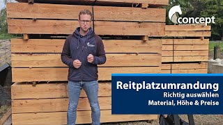 Reitplatzumrandung Holz und Beton im Vergleich [upl. by Hsetih14]