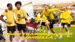 BVB Inside training camp Marbella schedule team hotel training  Behind the scenes [upl. by Nnaarual]