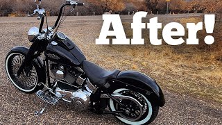 Project Bike REVEAL Custom Harley Davidson Fatboy  bike reveal motorcycle makeover [upl. by Rayham]