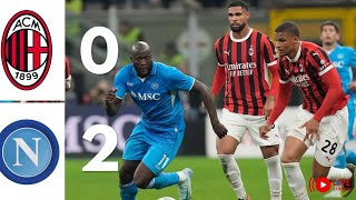 TERBARU AC MILAN VS NAPOLI 02 ALL GOALS  HD SERIE A ITALIA 2024 [upl. by Yona]