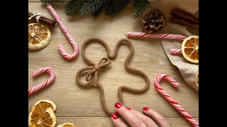 DIY a festive wireknitted Gingerbread man 🎄 🦌 [upl. by Yennek]