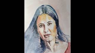 watercolour sketch katrina [upl. by Yblek]