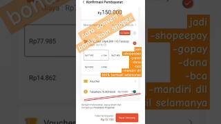 shopee coin to sopheepay gopay dana bca mandiri ect shopee tutorial [upl. by Culbert]