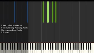 Finale  3 Last Movements  Eine Alpensinfonie Op64  R Strauss  Synthesia Piano Tutorial [upl. by Bobker]