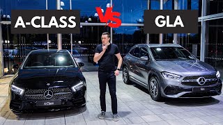 Mercedes AClass vs GLA  Indepth Comparison [upl. by Jaynell]