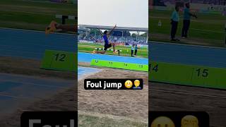 Foul jump 😬🤦‍♂️youtubeshorts triplejump shorts [upl. by Copp401]