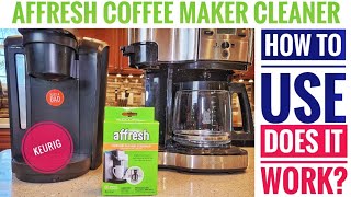 AFFRESH Coffee Maker Cleaner 3 Tablets DOES IT WORK DETAILED REVIEW IN KEURIG amp COFFEE MAKER [upl. by Kred]