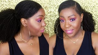 HOW TO Drawstring Ponytail on Natural Hair  Betterlength [upl. by Ellehciram424]