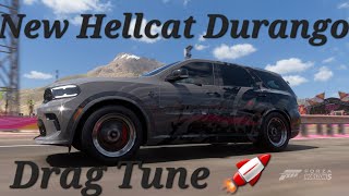 Forza Horizon 5 Dodge Hellcat Durango Drag Tune Fast Tune Test amp Tune [upl. by Smeaj196]