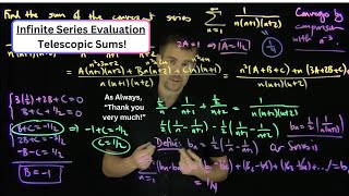 Evaluating an Infinite Series Using A Telescopic Sum Trick [upl. by Enyaz530]