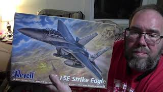 Revell 148 scale F15E Strike Eagle unboxing [upl. by Anrahs]