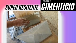 COMO FAZER PLACAS 3D TRAPÉZIO CIMENTICIO CONCRETO [upl. by Redmer]