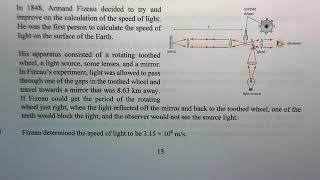 P30 C12a  Early Methods for Determining Speed of Light [upl. by Siloum]