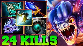 24 Kills Slark Dota 2 Safelane Carry Meta Pro Gameplay Build Guide 735 [upl. by Merrick]