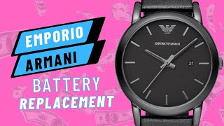 Emporio Armani Battery Replacement  Emporio Armani Watch Mens  Armani Watch Battery  DIY [upl. by Rempe]