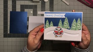 Santa Penguin Spinner Card  Cricut Design Space File [upl. by Marteena]