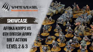 Afrika Korps vs 8th British army Bolt Action level 2amp3 – Showcase [upl. by Jerrilee]