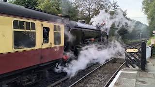 Repton 926 departing Goathland [upl. by Ahsiemak]