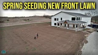 SEEDING A LAWN IN SPRING  New Front Lawn Renovation Series [upl. by Acyssej]