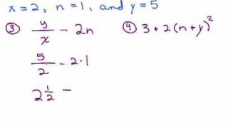 Evaluating Algebraic Expressions 1 [upl. by Gabel]