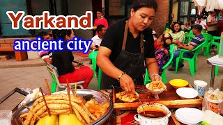 4KStroll through the ancient city of Yarkand and experience the traditional Uyghur customs [upl. by Downall]