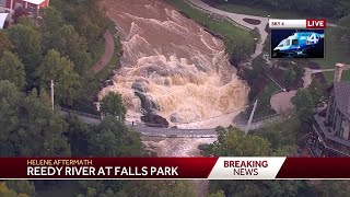 Helene aftermath in Falls Park [upl. by Lombard104]