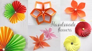 5 Easy Paper Flowers  DIY Videos  Paper Folding [upl. by Yrgoerg]