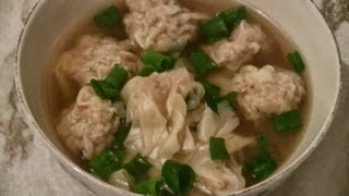 Chinese Wonton Soup Fast And Easy Recipe [upl. by Dasa534]