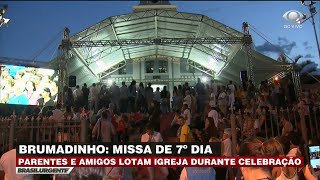 MG Parentes de vítimas lotam igreja em missa de 7º dia [upl. by Ihsakat190]