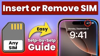 How to Insert SIM to iPhone Add or Remove SIM iPhones 16 Pro Easy iPhone SIM Removal Tutorial [upl. by Faro644]