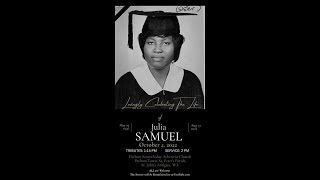 Lovingly Celebrating the life of Julia Samuel [upl. by Anisah142]