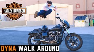 Club Style Harley Davidson Dyna Street Bob Custom Walk Around Start Up FXDB Saddleman [upl. by Litnahc]