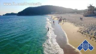 Dron Oaxaca Chahue Bay Drone flyby at sunset  Bahía Chahue a vuelo de Dron Blue Flag Award [upl. by Naicad]