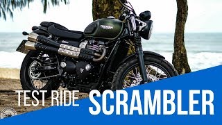 Triumph Scrambler  Test Ride Review 2017 [upl. by Eelrihs]